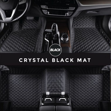 Shop Black Crystal Elite Luxury Hybrid Car Floor Mats