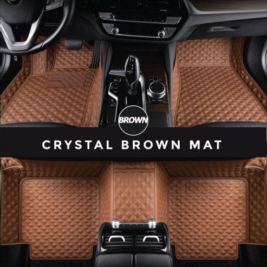 Shop Brown Crystal Elite Luxury Hybrid Car Floor Mats
