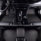 Shop Black and Beige Stitching Luxury Leather Diamond Car Floor Mats Shop Black and Beige Stitching Luxury Leather Diamond Car Floor Mats