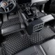Shop Black and Beige Stitching Luxury Leather Diamond Car Floor Mats Shop Black and Beige Stitching Luxury Leather Diamond Car Floor Mats