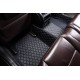 Shop Black and Blue Stitching Luxury Leather Diamond Car Floor Mats
