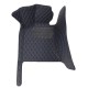 Shop Black and Blue Stitching Luxury Leather Diamond Car Floor Mats