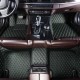 Shop Black and Green Stitching Luxury Leather Diamond Car Floor Mats Shop Black and Green Stitching Luxury Leather Diamond Car Floor Mats