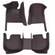 Shop Black and Red Stitching Luxury Leather Diamond Car Floor Mats Shop Black and Red Stitching Luxury Leather Diamond Car Floor Mats