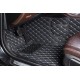Shop Black and White Stitching Luxury Leather Diamond Car Floor Mats Shop Black and White Stitching Luxury Leather Diamond Car Floor Mats