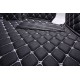 Shop Black and White Stitching Luxury Leather Diamond Car Floor Mats Shop Black and White Stitching Luxury Leather Diamond Car Floor Mats