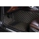 Shop Black and Yellow Stitching Luxury Leather Diamond Car Floor Mats