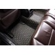 Shop Black and Yellow Stitching Luxury Leather Diamond Car Floor Mats