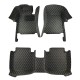 Shop Black and Yellow Stitching Luxury Leather Diamond Car Floor Mats