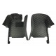Shop Black and Yellow Stitching Luxury Leather Diamond Car Floor Mats