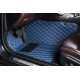 Shop Blue Luxury Leather Diamond Car Floor Mats