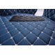 Shop Blue Luxury Leather Diamond Car Floor Mats