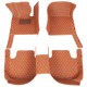 Shop Brown Luxury Leather Diamond Car Floor Mats Shop Brown Luxury Leather Diamond Car Floor Mats