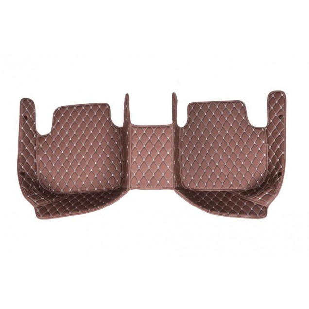 Shop Dark Brown Luxury Leather Diamond Car Floor Mats Shop Dark Brown Luxury Leather Diamond Car Floor Mats