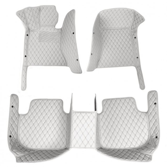 Shop Grey Luxury Leather Diamond Car Floor Mats Shop Grey Luxury Leather Diamond Car Floor Mats