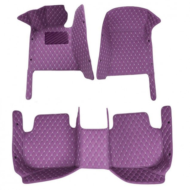 Shop Purple Luxury Leather Diamond Car Floor Mats Shop Purple Luxury Leather Diamond Car Floor Mats