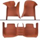 Shop Brown Luxury Leather Stripe Car Floor Mats Shop Brown Luxury Leather Stripe Car Floor Mats