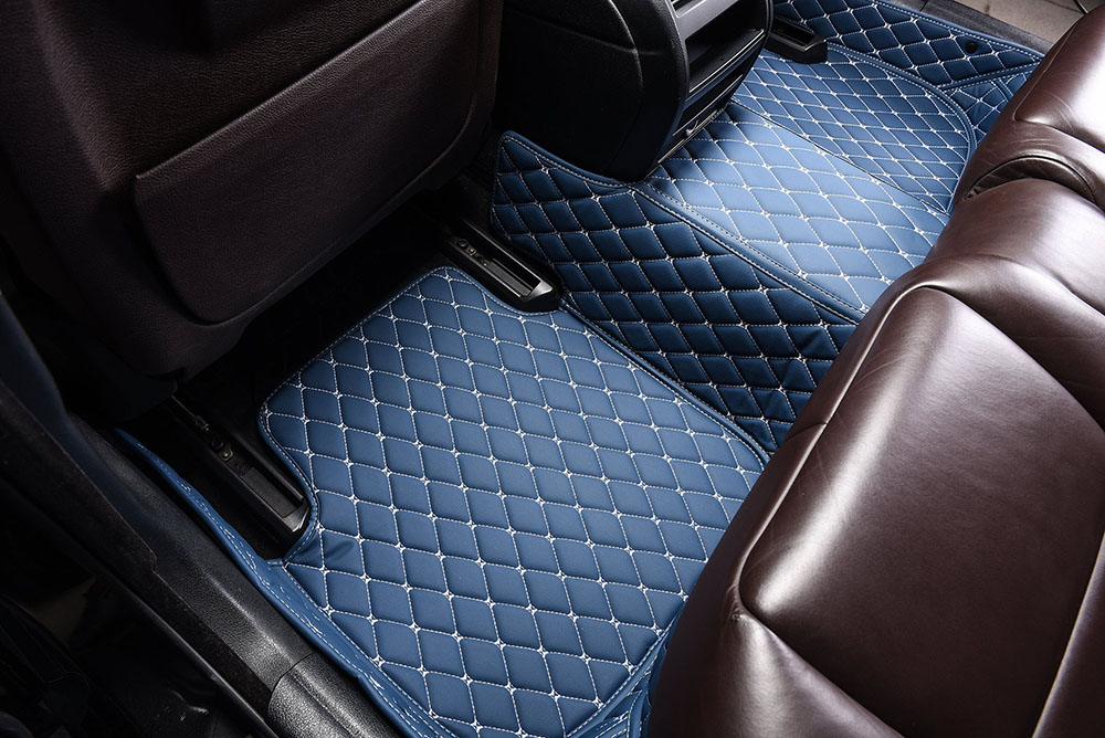 Shop Blue Custom Diamond Car Mats