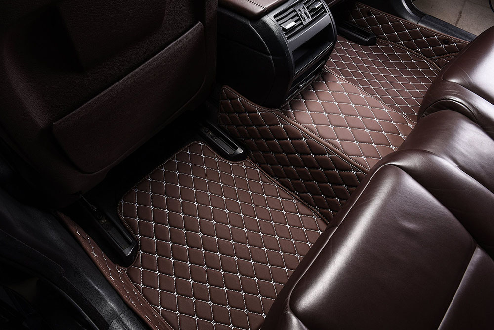 Shop Dark Brown Custom Diamond Car Mats