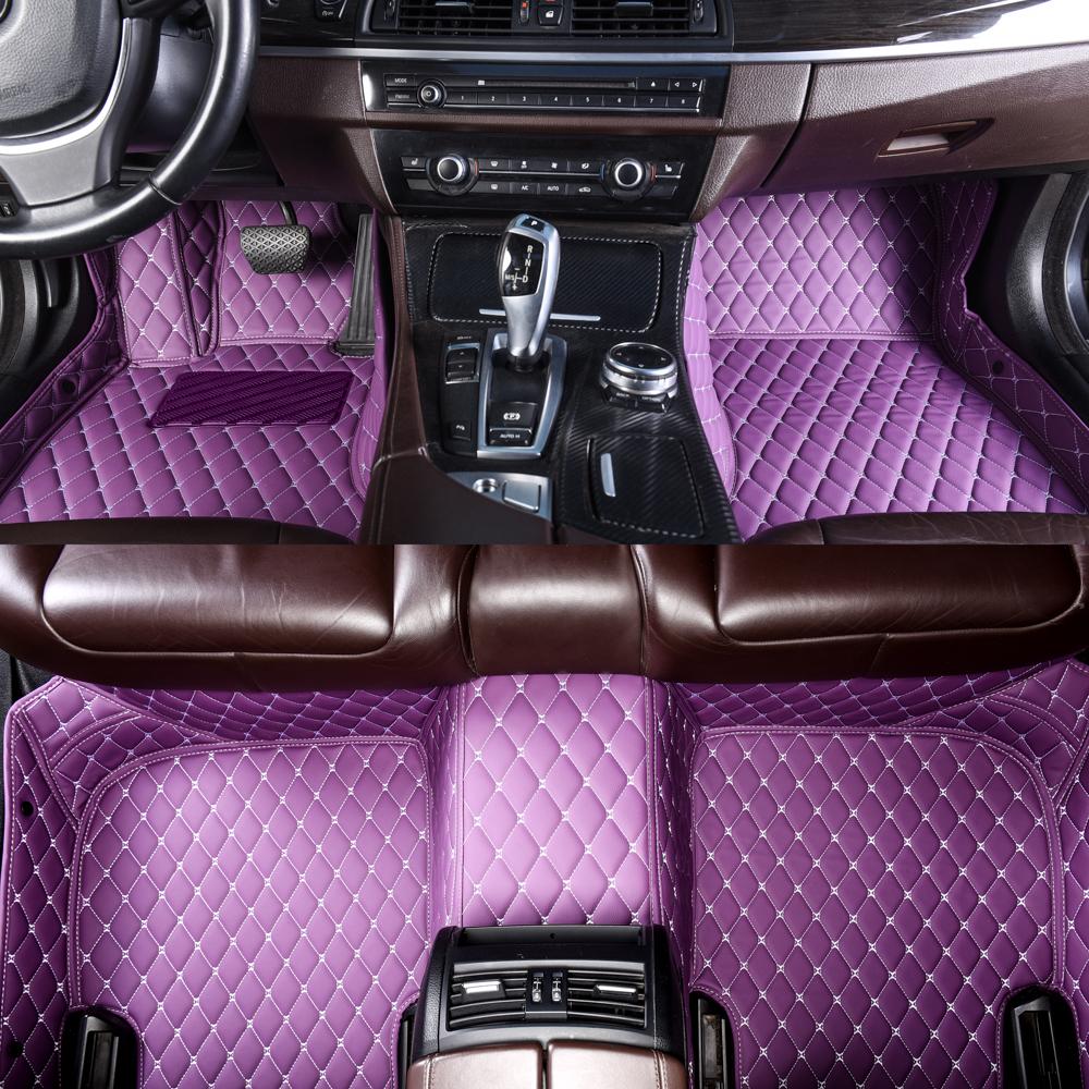 Shop Purple Luxury Leather Diamond Car Mats