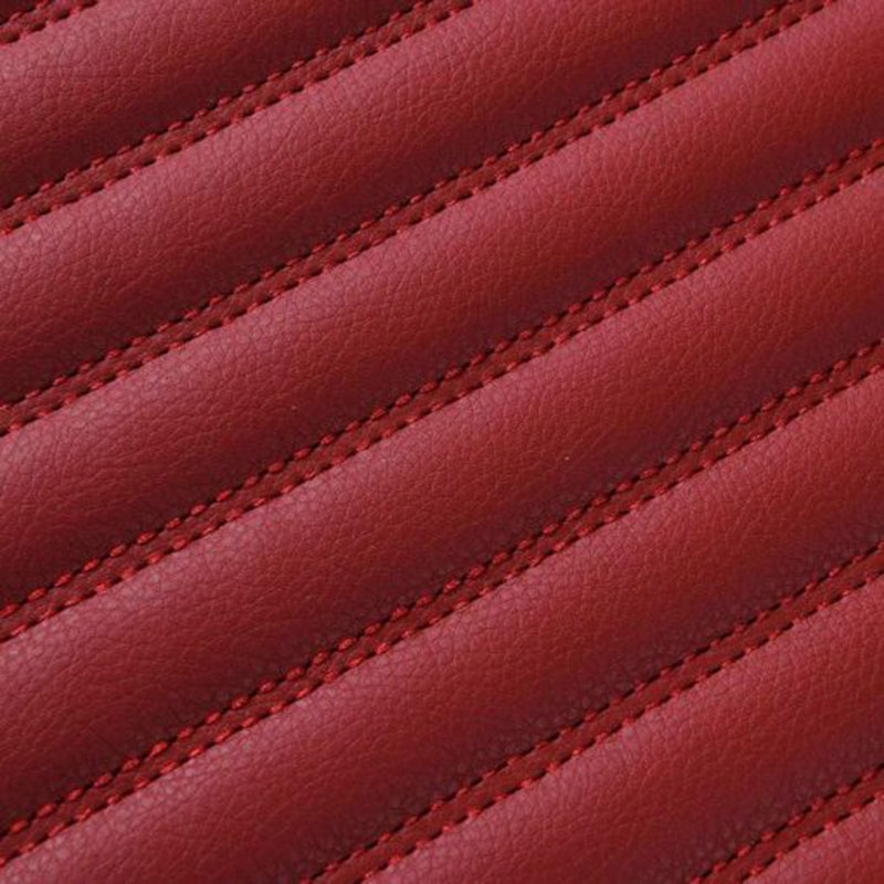 Shop Maroon Luxury Leather Stripe Car Mats